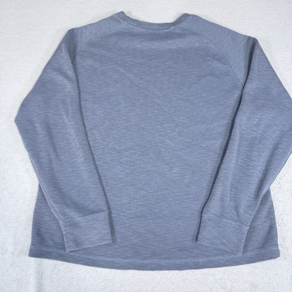Banana Republic Double Knit Long Sleeve Crewneck Vintage Indigo Shirt Men's XL